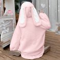 thumbnail image 5 of Sudadera Gibobby para mujer con capucha de lana artificial rosa XXXL, 5 of 5
