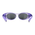 thumbnail image 4 of Womens Rhinestone Polarized Oval Fit Over Sunglasses Purple Black, 4 of 4