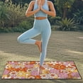 thumbnail image 4 of Xixirimido Retro Hippie Flowers Print Gym Car Seat Cover Towel – Sweatproof Protector for Post-Workout – Large Universal Front Seat Mat Non-Slip for Cars, Trucks, SUVs, 2 Pack, 4 of 8