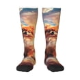 thumbnail image 1 of Balery Cute Cloud Pomeranian Calcetines novedosos Calcetines deportivos Calcetines hasta la rodilla Calcetines de algodón Calcetines originales y geniales, 1 of 6
