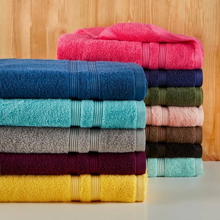 Mainstays Performance Solid 6-Piece Bath Towel Collection ...