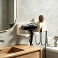 thumbnail image 4 of Soporte de pared para secador de pelo sin necesidad de taladrar | Organizador de baño | Estante multifuncional para herramientas de peluquería | Soporte adhesivo para plancha, rizador y cepillo, 4 of 6