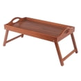 thumbnail image 1 of Pemberly Row Transitional Engineered Wood Breakfast Tray with Handles in Teak, 1 of 11
