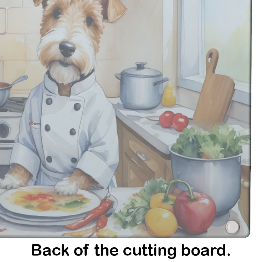 Fox Terrier The Chef Glass Cutting Board 12 in x 15 in