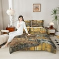 thumbnail image 4 of Feelyou Farmhouse Deer Elk Full Size Comforter Sets, Woodland Wildlife Bedding Comforter Set, Jungle Tree Lake Reversible Bedding Sets, Lightweight Room Decor, 3-Piece, 4 of 8