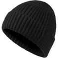 thumbnail image 1 of Gorros de invierno para hombre Gorro de punto holgado de lana Gorro de calavera holgado cálido - Negro Kuyhfg Bienvenido a Kuyhfg, 1 of 5