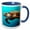 Blue/White, variant on 3drose, Sea Turtle, 15oz Two-tone Blue Mug