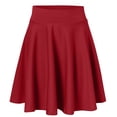 thumbnail image 5 of RUTAYY Women Fashion Casual Mini Solid Color Half Skirt Sun Skirt Pleated Skirt Smocked Boho Pleated Skirts, 5 of 5