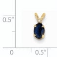 thumbnail image 3 of 14k Yellow Gold Diamond & Sapphire Birthstone Pendant Charm, 3 of 3