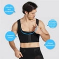 thumbnail image 4 of Men Chest Shape Vests Male Control Breast Gynecomastia Professional Supporting Posture Slimming Tank Top Correct Corset Compressing Compression No.1, 4 of 9