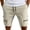White, variant on Cargo Shorts for Men Summer Casual Elastic Waist Straight Leg Knee Length Utility Work Shorts with Pockets
