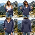 thumbnail image 6 of UDAUDU Rain Jacket Women Lightweight Waterproof Outdoor Windbreaker with Hood Loose Fit Trench Coat Outdoor Travel Raincoat Navy M, 6 of 10