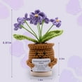 thumbnail image 2 of Handmade Crochet Flower Plant Plush - Cute Emotional Support Desk Decoration, Knitted Wool Doll with Inspirational Card for Birthdays Encourage Gifts Purple, 2 of 5