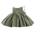 thumbnail image 2 of Bébé Nouveau-Né Filles Robe Princesse Arc Tutu Fête Robes de Mariée d'Anniversaire, 2 of 8
