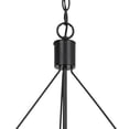 thumbnail image 2 of 4 Bulb Round Metal Body Chandelier with Hanging Crystal Accents, Black- Saltoro Sherpi, 2 of 5
