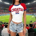 thumbnail image 2 of Vividxx Croatia T-Shirts For Women Croatia National Flag Printed T-Shirt Slim Fit Short Sleeve Tops For Everyday Wear Product With Sports Elements Womens Summer Tops, 2 of 4