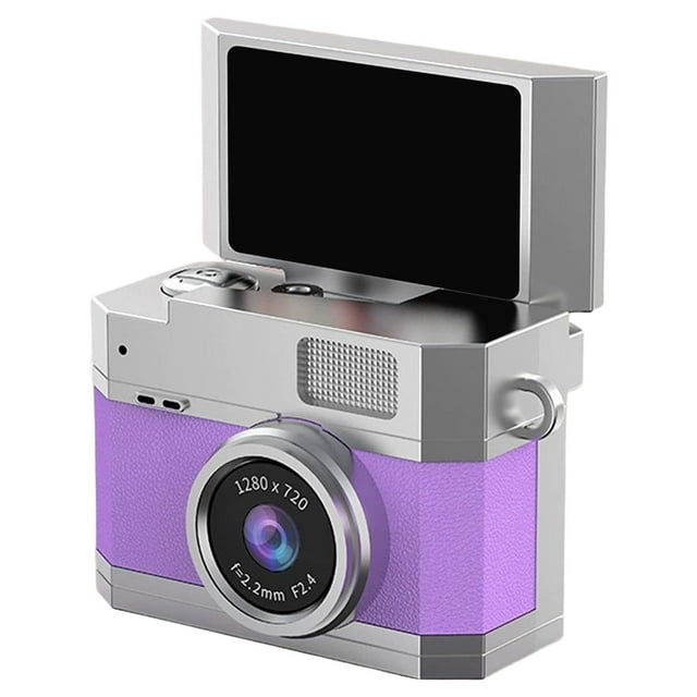 Heqing Boutique Hot Sale Thumb Sized Flip Screen Camera Digital Retro Ccd High Definition Portable Small Camera for Students and Campuses Keychain Digital Camera for Travel Vlog