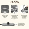 thumbnail image 3 of Haden Chelsea 1.7 Liter Electric Water Kettle with Base, Grey & Chrome, 3 of 9