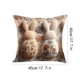 thumbnail image 2 of Easter Bunny Pillow Cover, 3D Embroidered Print Decorative Cushion Cover for Sofa, Bed & Living Room, 2 of 7