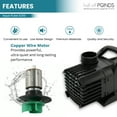 thumbnail image 3 of Half Off Ponds Aqua Pulse Submersible Pond Pump for Waterfalls, 6100 GPH, 0.47 HP, 100 ft Cord, 3 of 7