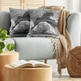 thumbnail image 5 of Ambesonne Black and White Throw Pillow Cover 2 Pack, Eiffel Tower View, 24", Blue Grey, 5 of 5