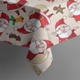 thumbnail image 2 of Beige Christmas Santa and Gift Pattern Rectangle Tablecloth 60"x102",Waterproof Polyester Rectangle Table Cloth, Wipeable Spillproof Polyester Tablecloth for Dining, Camping, Indoor and Outdoor, 2 of 6