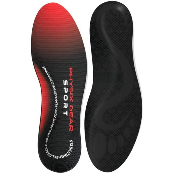 Plantillas Ortopédicas Physix Gear Sport Rosado con Soporte de Arco para Fascitis Plantar para Hombr