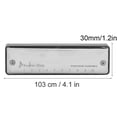 thumbnail image 2 of Blues Harmonica 10 Holes Mouthorgan D Key Stainless Steel ABS Resin Wind InstrumentBlack, 2 of 4