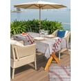 thumbnail image 6 of 52x70 Inch Outdoor Tablecloth with Umbrella Hole Zipper Rectangle Baseball Rectangular Tablecloths Outside Waterproof Vintage Wooden Shabby Art Patio Table Cloth Cover for Picnic Party, 6 of 8