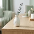 thumbnail image 3 of REGALWOVEN Mini Ceramic Bud Vase, Small Decorative Flower Vase for Single Stem, Tiny Matte Vase for Desktop, Shelf, Tiered Tray White 1.8"L x 1.8"W x 3"H, 3 of 5