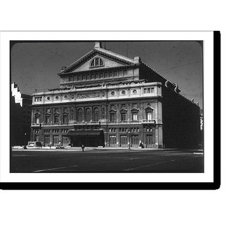 Historic Print, Opera House, Buenos Aires, Argentina, 1956, 16" x 20"