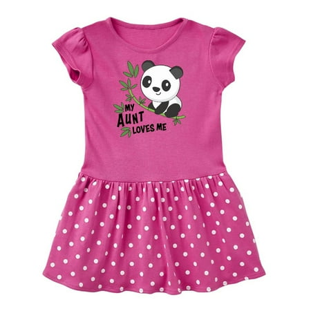

Inktastic My Aunt Loves Me- cute panda Gift Toddler Girl Dress