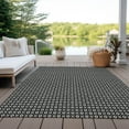 thumbnail image 6 of Addison Rugs Chantille Indoor/Outdoor Transitional Lattice Black Washable Rectangle Rug, 10' x 14', 6 of 6
