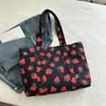 thumbnail image 5 of SUNHUFA Cute Cherry Strawberry Print Shoulder Bag Large Capacity Shopping Bag for Women, 5 of 10