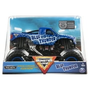 Monster Jam, Official Blue Thunder Monster Truck, Die-Cast Vehicle, 1:24 Scale