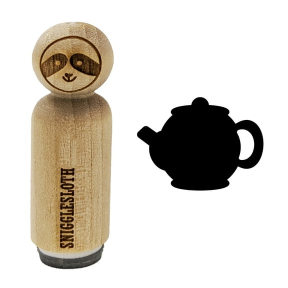 Teapot Kettle Solid Rubber Stamp for Scrapbooking Crafting Stamping - Mini 1/2 Inch
