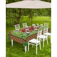 thumbnail image 4 of Outdoor Tablecloth with Umbrella Hole for Patio/Picnic/Party/Camping, Coastal Octopus Christmas Waterproof Table Cloth Rectangle Table Cover Washable, Blue Red Green Plaid Botanical (52"x 70"), 4 of 7