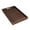 Clearance Brown, variant on YaoZQ Wooden Serving Tray, Kitchen Organization Series, Rustic Farmhouse Style, Large Ottoman Platter with Metal Corners and Handles, 18 in