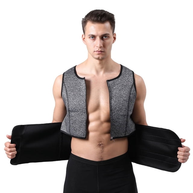 Corsé de neopreno para hombre, chaleco deportivo que contrae el abdomen, corsé moldeador de cintura y sudor