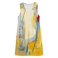 thumbnail image 7 of Guieoi Womens Dresses Plus Size Summer Sleeveless V-Neck Casual Dress with Pockets, Loose-Fit Casual Yellow S, 7 of 7