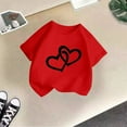 thumbnail image 4 of lnmuld Cute Tops for Girls Graphic Print Casual Summer Tee Shirt Cute Round Neck Short Sleeve Top for Kids Size:1-2 Years, 4 of 5