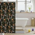 thumbnail image 3 of Mushroom Shower Curtains,Red Strawberry Trippy Mushrooms Bathroom Curtains for Teens Adults,Jungle Rustic Wild Plants Palm Leaves Waterproof Bath Curtains with 12 Hooks for Bathtub,72" W x 72" L, 3 of 6