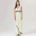 thumbnail image 4 of BLTIBY 2025 Womens Role-playing Dress Sleeveless V Neck Mythological Goddess Stage Play Fashion Long Dresses Beige XL, 4 of 9
