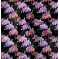 thumbnail image 1 of Soimoi Black Modal Satin Fabric Leaf Floral Print Sewing Fabric Yard 42 Inch Wide, 1 of 6