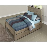 NE Kids Highlands Alex Full Panel Bed with Trundle in Driftwood