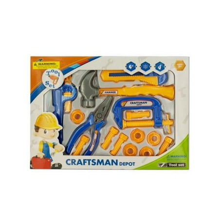 Kole Imports KL232-6 Kids Construction Tool Play Set, Pack of 6