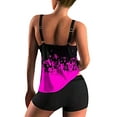 thumbnail image 2 of Sunloudy 2 piezas de traje de baño de verano para mujer, camisetas sin mangas acolchadas con tiras florales + traje de baño corto de color sólido para niñas, 6 colores Sunloudy  S M L XL XXL XXXL, 2 of 8