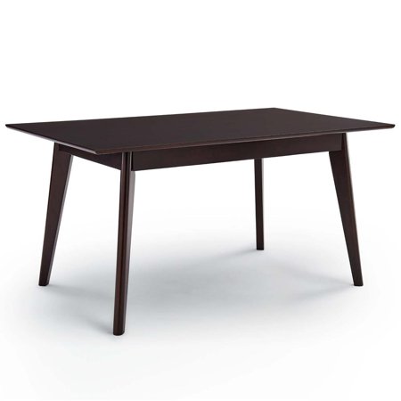 Modway Oracle 69 Rectangle Modern Wood Dining Table in Cappuccino