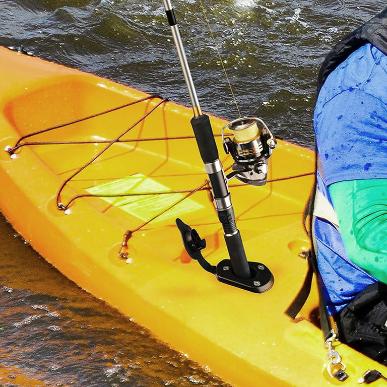 Universal Kayak Pole Flush Mount Fishing Rod Holder Bracket Rack with Cap  Cover 