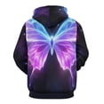 thumbnail image 3 of Dreamy Purple Butterfly Pattern (81)-1 3d Sweatshirts Hoodie Fashion Casual Personality Men's Women Street Hoodie Pullovers Long Sleeve Comfortable Top, 3 of 6
